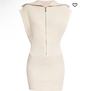 IRO Cream Zip-Front Sweater Dress NWT
